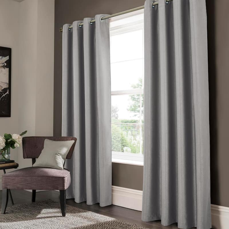 Lydia Matte Embossed Blackout Grommet Panel 95" inch - (1x) 52 x 95 in. - Charcoal