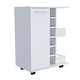 preview thumbnail 25 of 45, Bar Cart with 2 Open Shelves, 4 Casters, 6 Wine Cubbies, 2 Inner Shelves, and Cabinet - 23" W x14"D x 32"H White