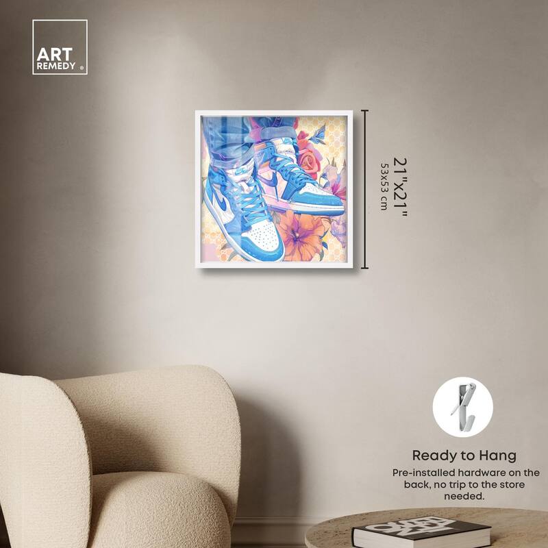 Sneakers in Bloom Shadowbox by Art Remedy