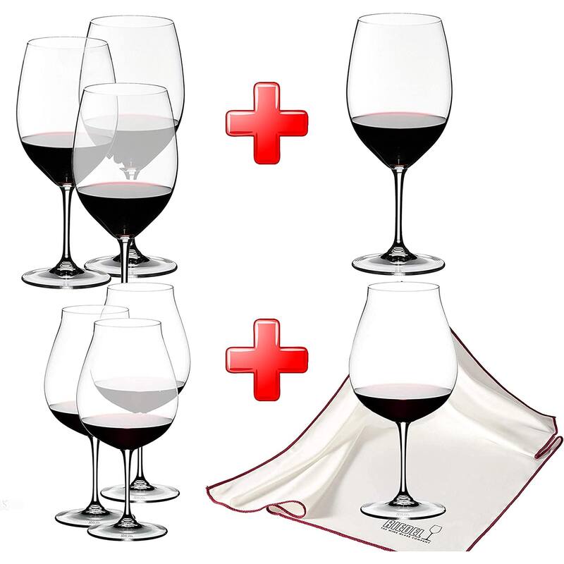 Riedel VINUM Mixed Red Varietal Set 4 Cabernet/Merlot and 4 New World Pinot Noir