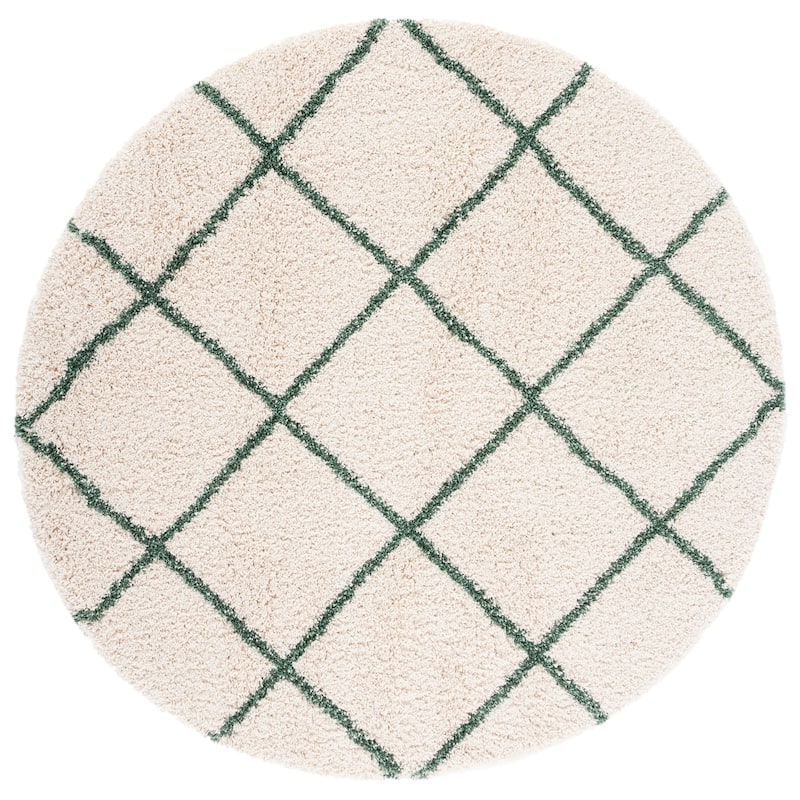 SAFAVIEH Hudson Shag Estella Diamond Trellis 2-inch Thick Rug