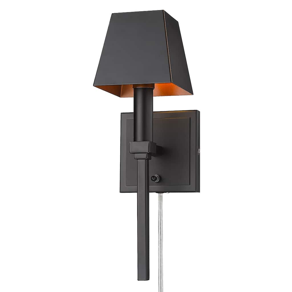 Wry Lighting Messina 1-light Wall Sconce in Matte Black - Matte Black