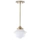 preview thumbnail 30 of 66, Cleo Adjustable Drop Metal/Glass LED Pendant, by JONATHAN Y
