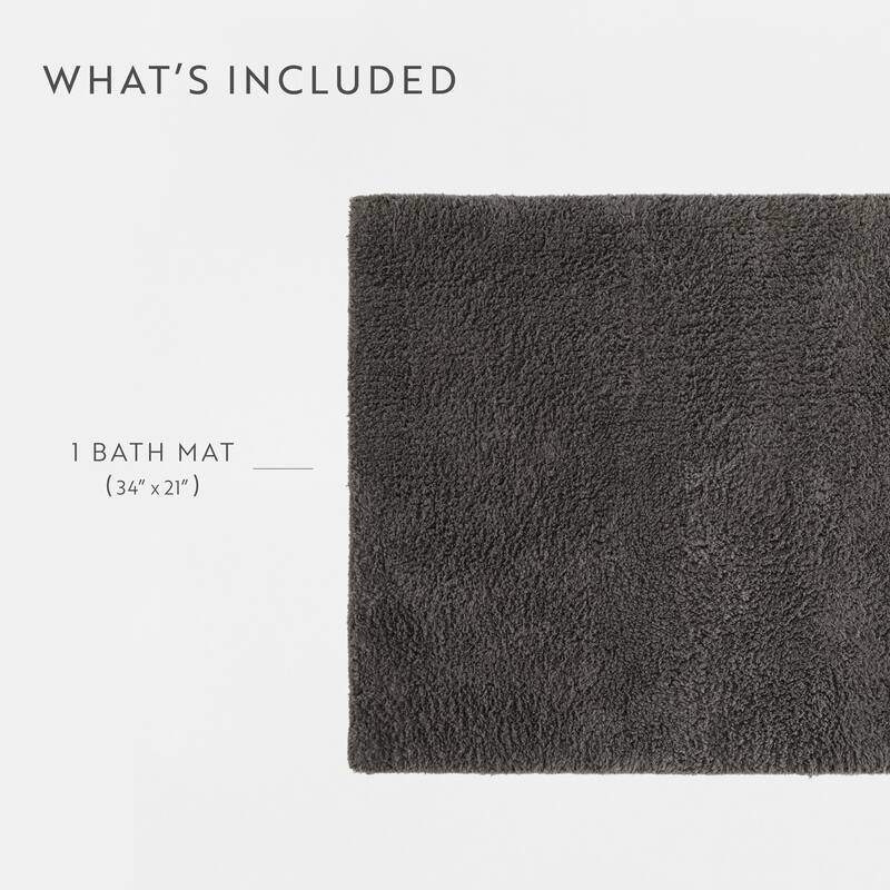 Becky Cameron 100% Cotton Reversible Solid Bath Mat