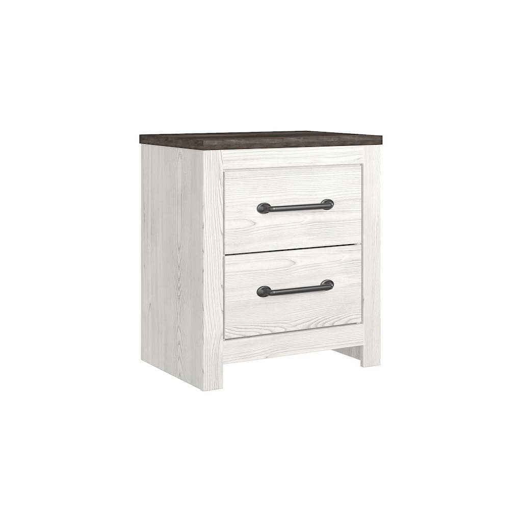 Signature Design by Ashley Gerridan Grey and White Woodgrain Nightstand