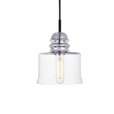 Elegant Lighting Kenna Single Light 7" Wide Mini Pendant with Clear