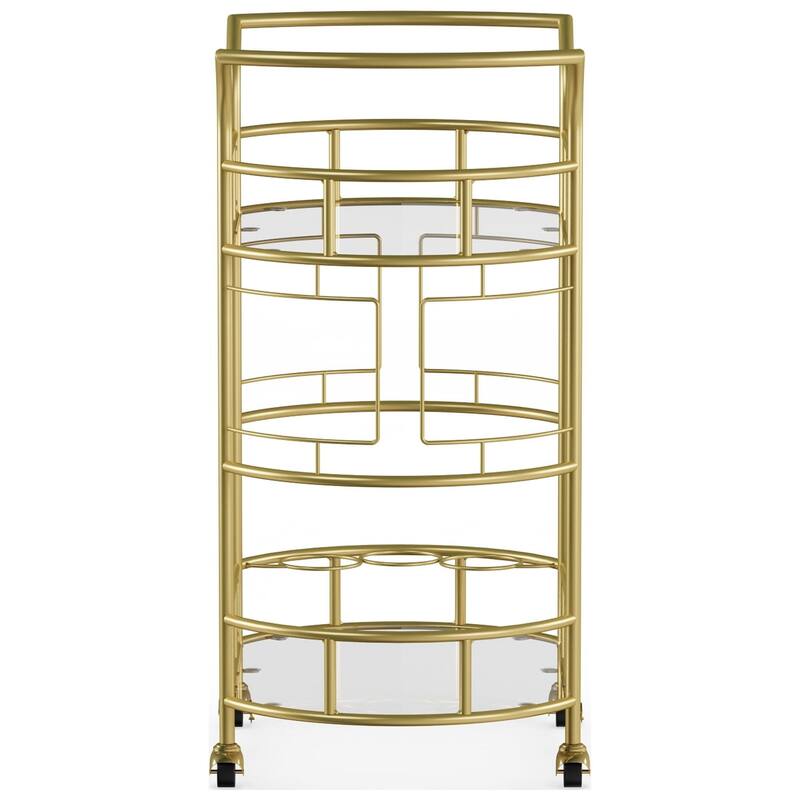 Bar Cart with Matte Gold Metal Finish Bed Bath & Beyond 39387452