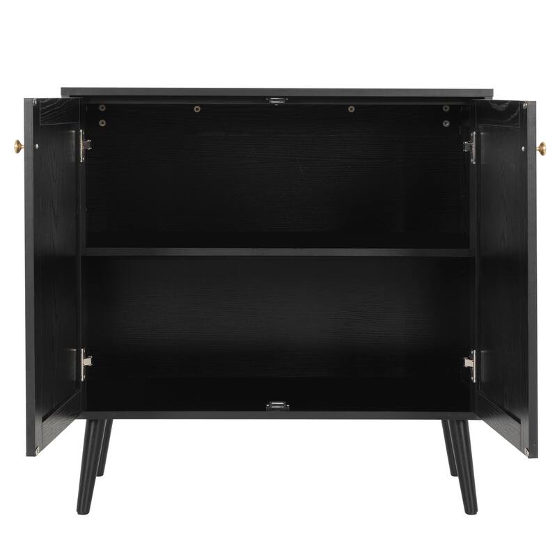 Nuu Garden Accent Storage Cabinet, Sideboard Buffet Cabinet with Rattan Doors