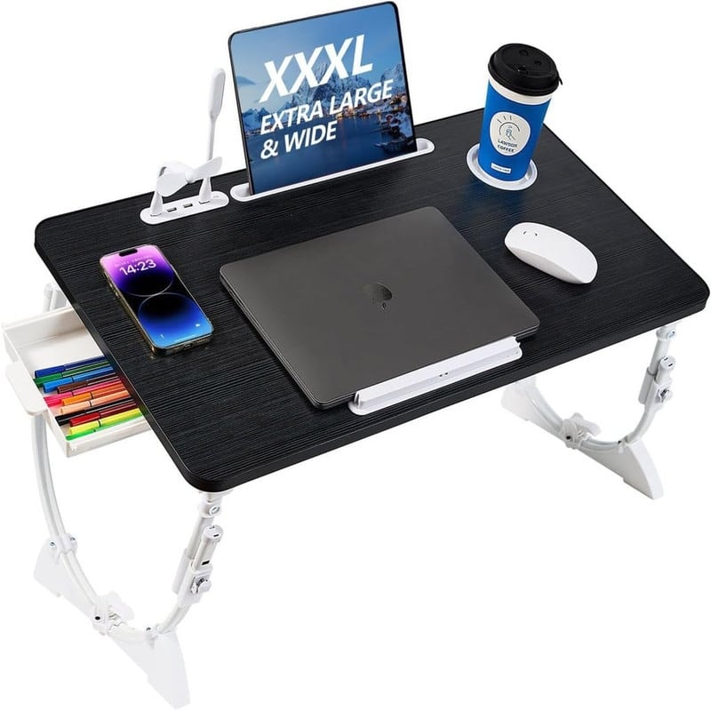 Adjustable Laptop Bed Desk - Black