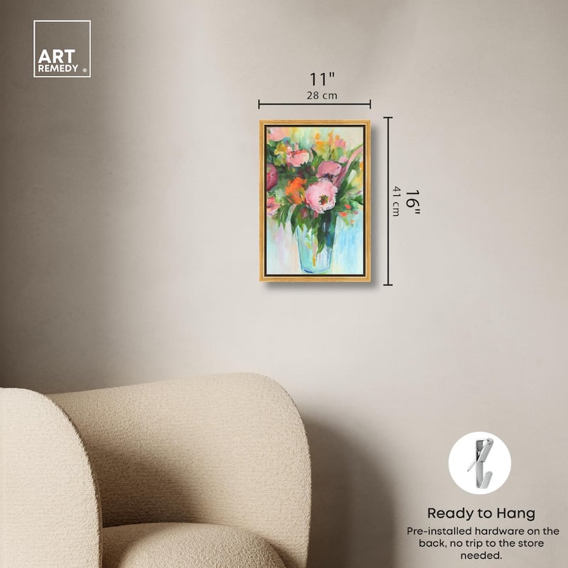 Charming Bouquet Canvas by Art Remedy