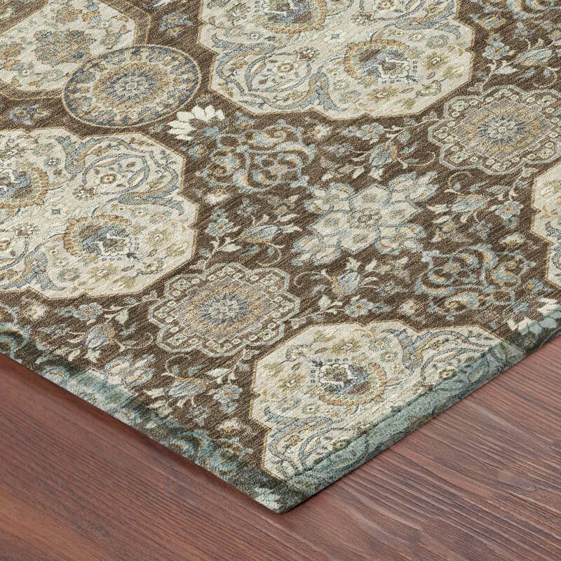 Machine Washable Indoor/ Outdoor Global Budden Chantille Rug