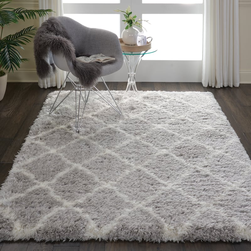 Nourison Ultra Plush Shag Geometric Area Rug
