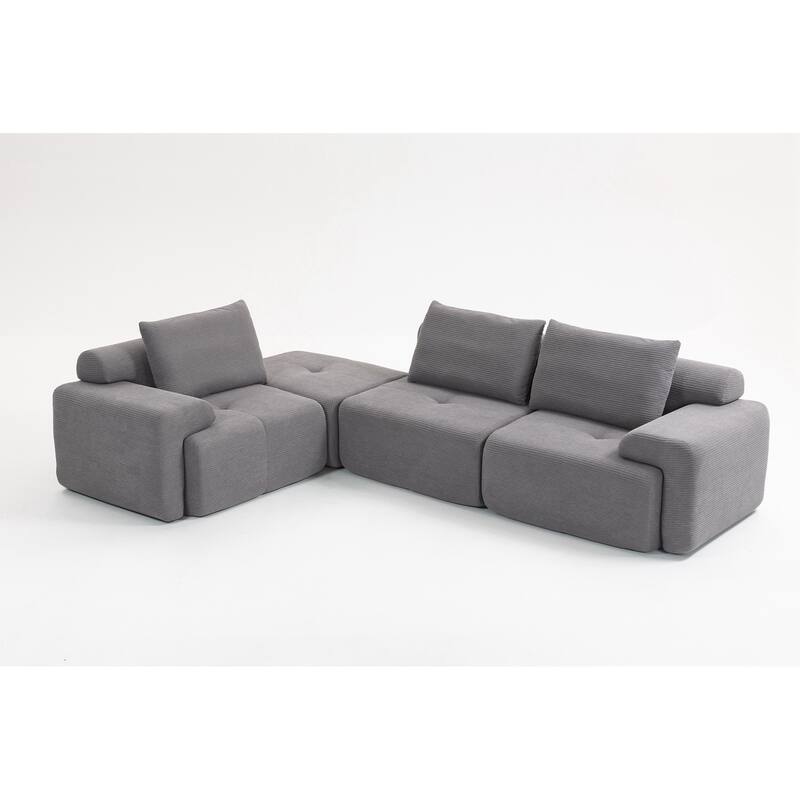 L-Shaped Sectional Couches for Living Room with Memory Foam