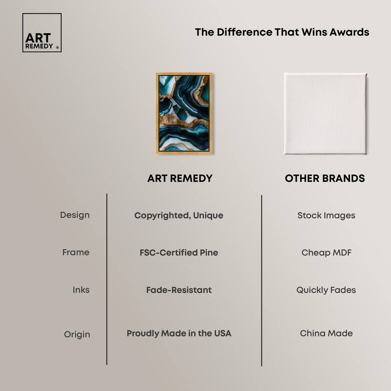 Teal Tectonic II Canvas by Art Remedy
