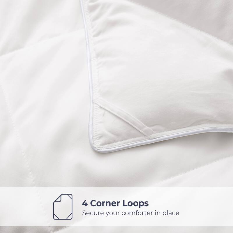 Premium Medium Weight & Lightweight White Goose Down Duvet Comforter