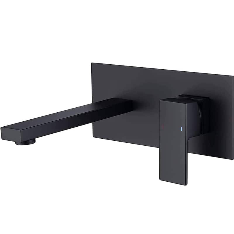 Wall Mounted Bahtroom Faucet Single Handle Bathroom Sink Faucet Two Holes Modern Tub Basin Vanity Taps With Rough-in Valve