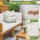 preview thumbnail 8 of 6, Furniwell 5/6/7-pieces Acacia Patio Furniture Set, Wooden Conversation Set,Outdoor Modular Design Sofa Set with Side Table