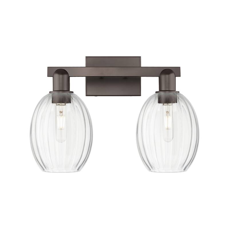 Innovations Lighting 716-2W-13-16 Preston Vanity Preston 2 Light 16" - Oil Rubbed Bronze / Clear