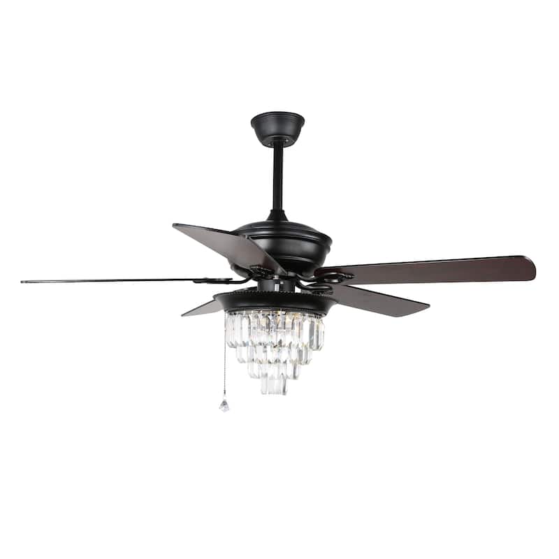 Belladepot 52" Crystal Reversible Ceiling Fan with Light Kit and Remote Control