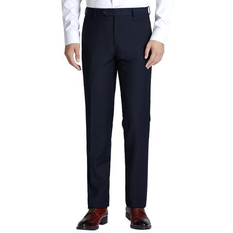 Men's Dress Pant Slim Fit Flat Front Suit Pant Formal Trouser for Men