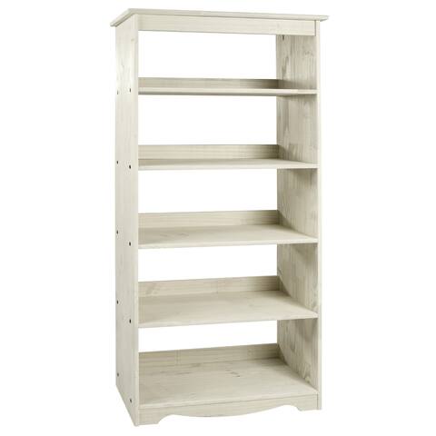 Wood Bookcase White Distressed Furniture Dash