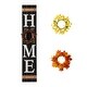 preview thumbnail 19 of 37, Glitzhome 42"H Wooden Christmas Porch Sign with 3 Changeable Floral Wreaths