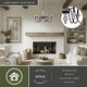 preview thumbnail 2 of 6, Georgetown 6 Light Gray Wood Farmhouse Chandelier - 26-in W x 20.75-in H x 26-in D