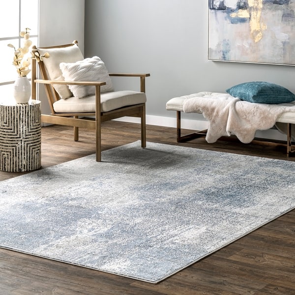slide 2 of 42, Nuloom Alice Abstract Waterfall Area Rug Blue - Rectangle - 10' x 14'
