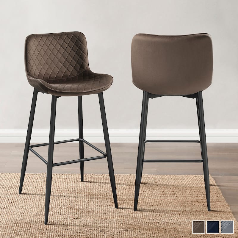 Seia Velvet Pub Height Chair (Set of 2)
