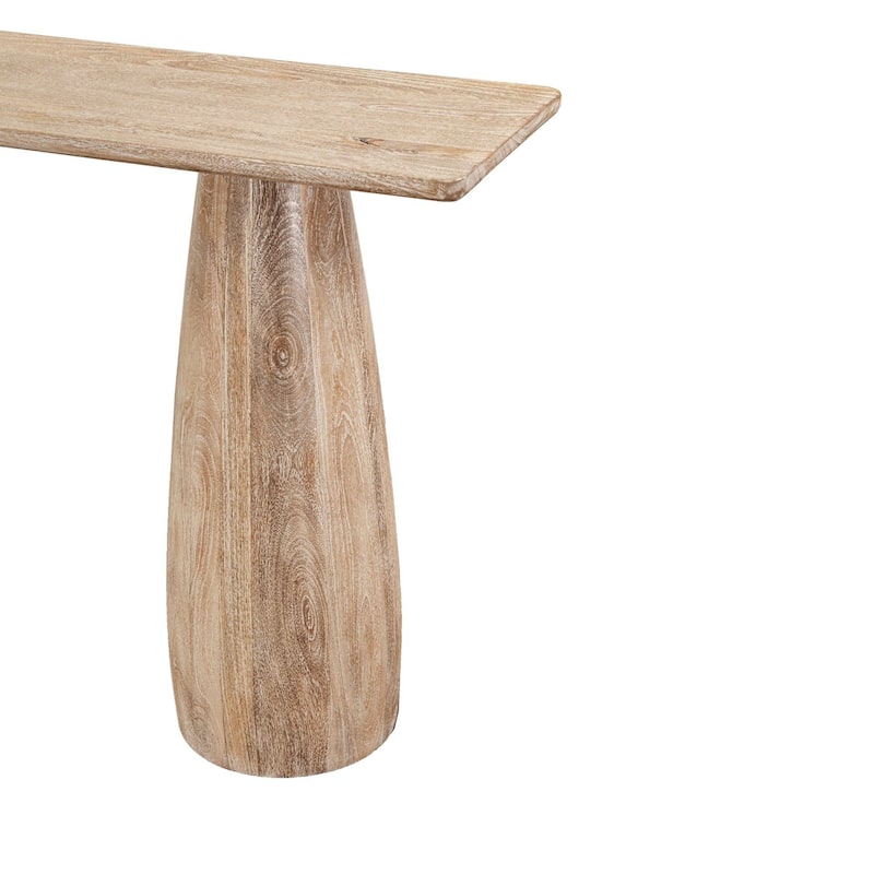 Kenzo 59" Mango Wood Console Table, Light Brown