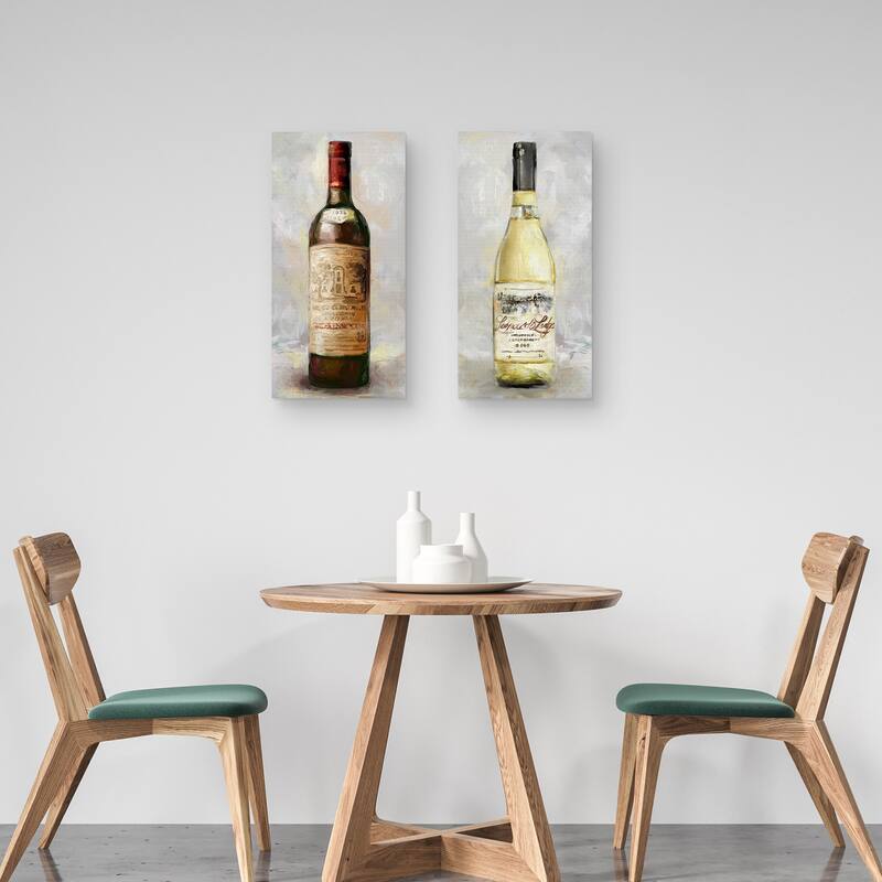 Bottle of Red, Bottle of White by Studio Arts Canvas Art Prints