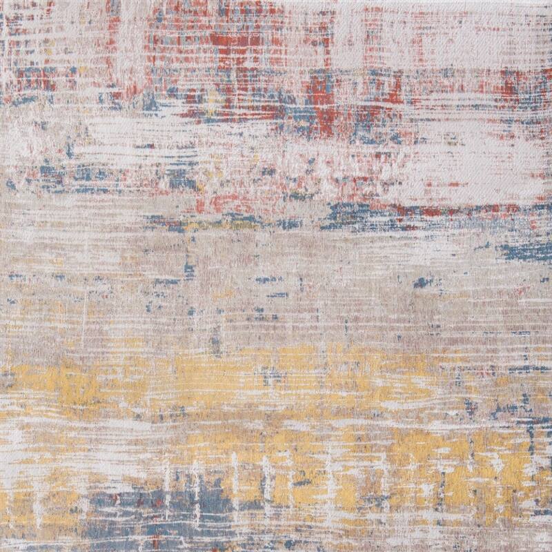 Hanom Geometric Abstract Modern Non Skid Woven Area Rug By HomeRoots - 48' X '48' X '0.12