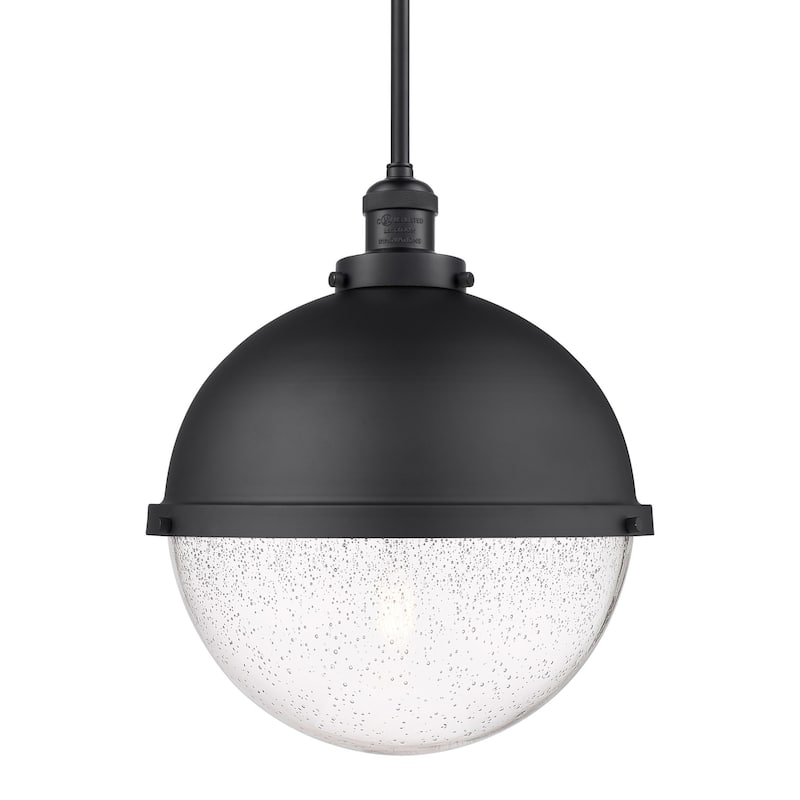 Innovations Lighting 201S-16-13 Hampden Pendant Hampden 13" Wide - Matte Black / Seedy