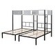 preview thumbnail 7 of 16, Twin Metal Triple Bunk Bed with Vent Board,Separatable into Three Beds
