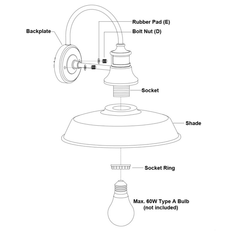 Bellevue VXWS71604 Bounty 16" Tall Outdoor Wall Sconce