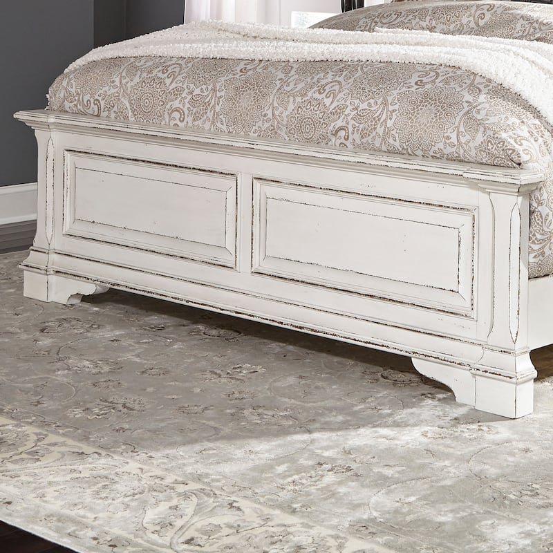 The Gray Barn Abbey Park Weathered Brown & Antique White Queen Panel Bed