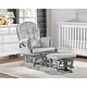 preview thumbnail 4 of 32, Suite Bebe Cleo Glider and Ottoman Gray Light Gray