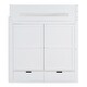 preview thumbnail 13 of 16, White Full Wooden Loft Bed with Wardrobe & Desk