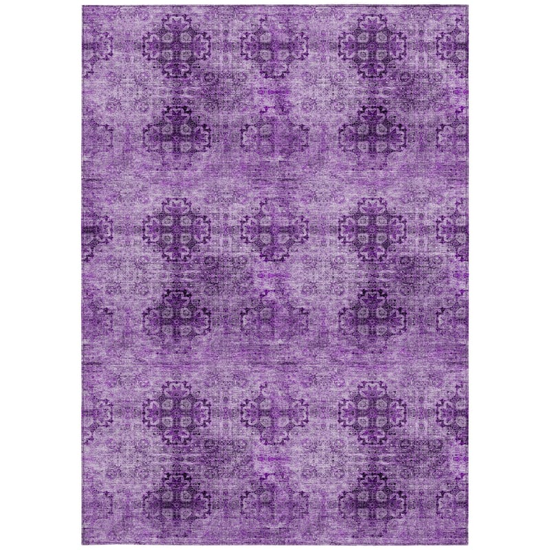 Alsi Garden-Inspired Weather Resistant Classic Meets Modern Outdoor Rug