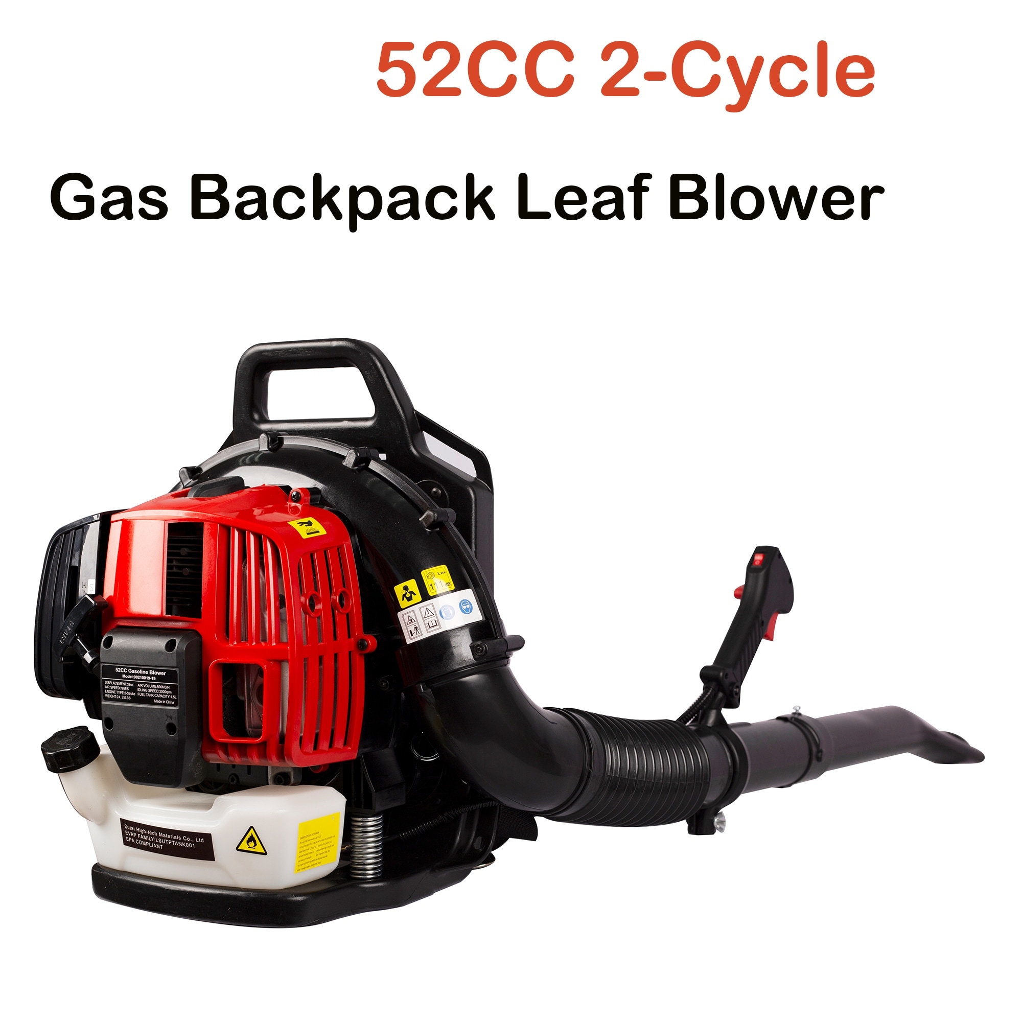 Gas Leaf Blower 52cc-2 Cycle with extension tube Backpack Blower - 68.5"L