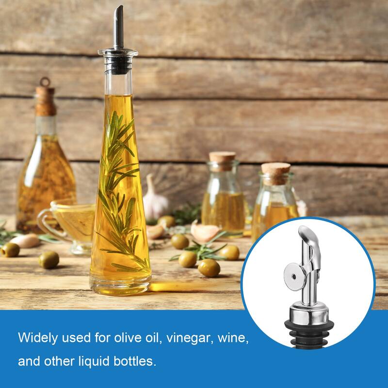 4PCS Stainless Steel Pourers, Auto Flip Olive Oil Dispenser Spout