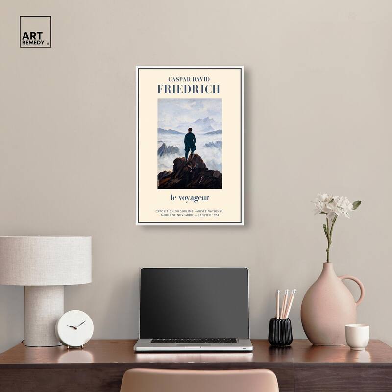 Wanderer in a Sea of Mist Canvas by Art Remedy