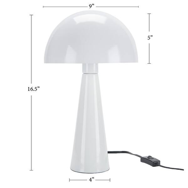 dimension image slide 0 of 4, Nourison Small Mid-Century Modern Metal Mushroom Lamp
