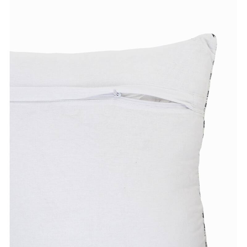 18" Black and Gray Chevron Striped Square Throw Pillow