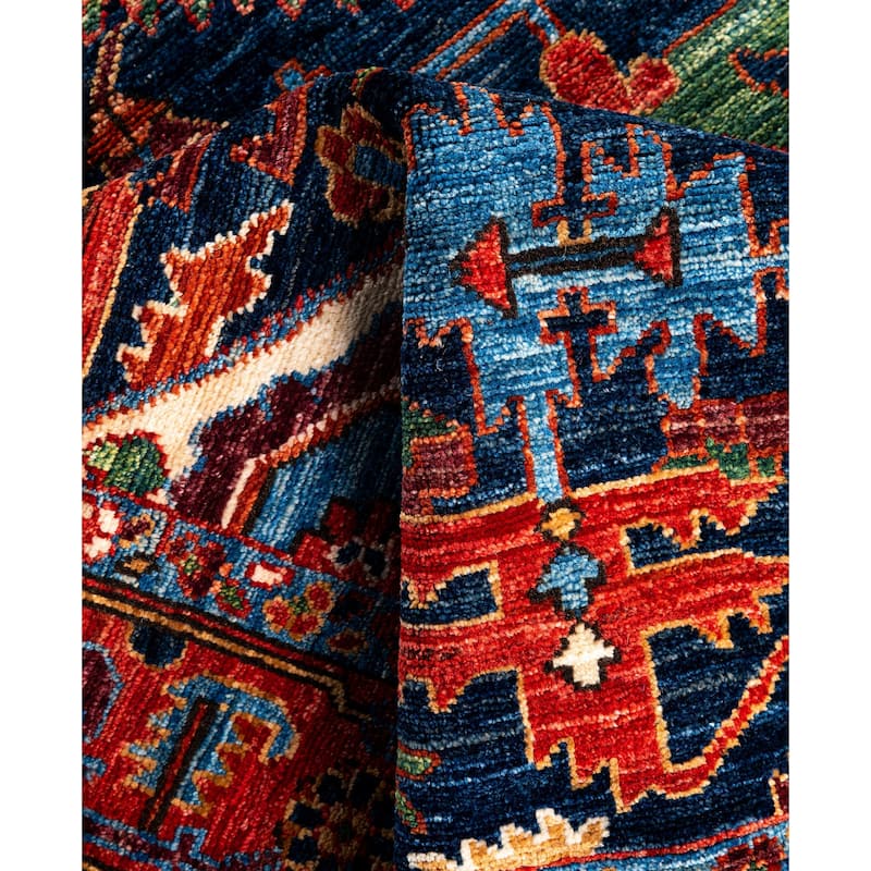 Serapi One-of-a-Kind Hand-Knotted Area Rug - Blue - 4' 1" x 5' 9"