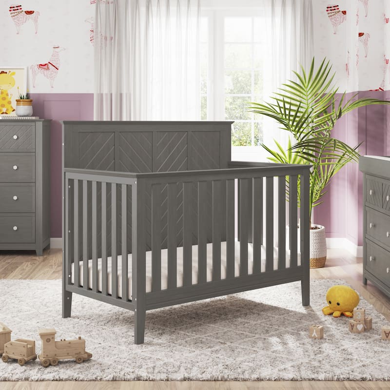 Child Craft Atwood 4-in-1 Convertible Baby Crib - N/A - Lunar Gray