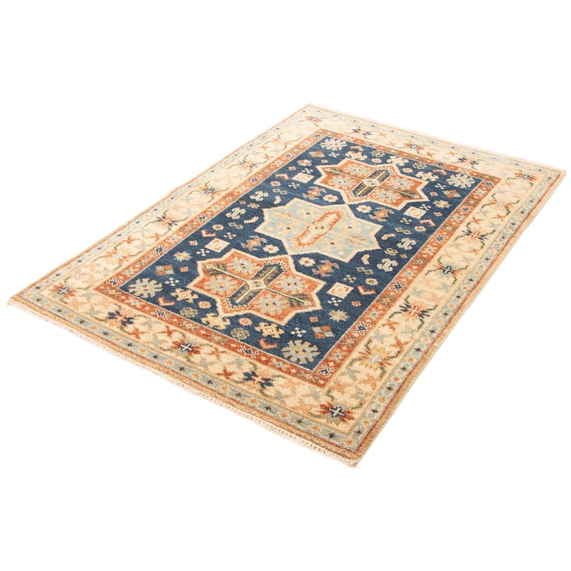 ECARPETGALLERY Hand-knotted Jules Serapi Dark Blue Wool Rug - 5'5 x 7'10