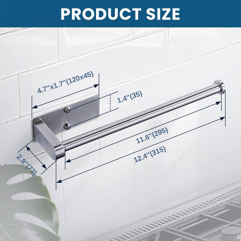 WOWOW Two-Piece Wall-Mounted Stainless Steel Paper Towel Holder