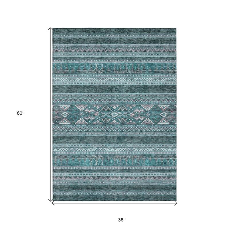 HomeRoots Southwestern Transitional Rectangle Outdoor Rug