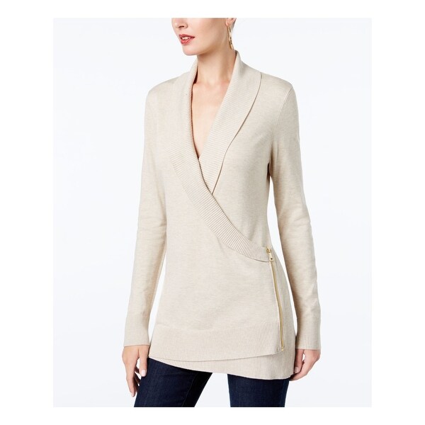 beige wrap sweater